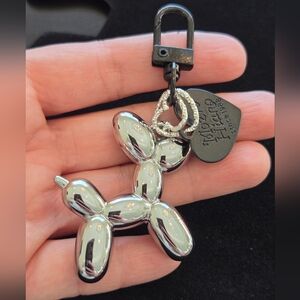 Silver Balloon Dog Keychain/bag Charm